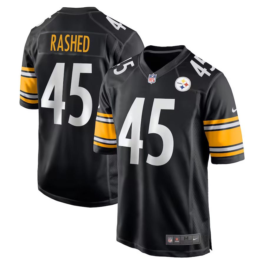 Men Pittsburgh Steelers 45 Hamilcar Rashed Jr. Nike Black Game Player NFL Jersey